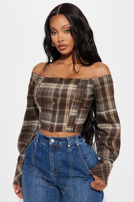 Women’s Ombre Plaid Top